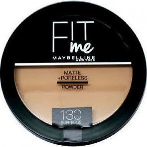 Maybelline Fit me Matte + Poreless Πούδρα 130 Buff Beige (14gr)
