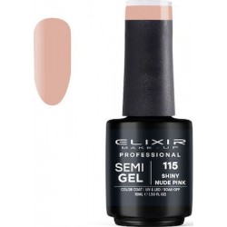 Elixir Make-Up Semi Gel 115 Shiny Nude Pink 15ml