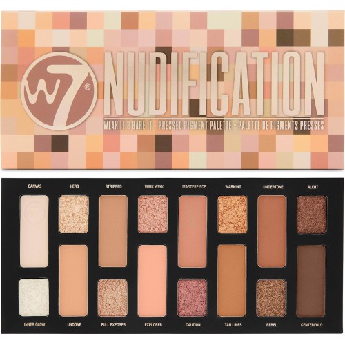 W7 Cosmetics Nudification Pressed Pigment Palette 12g
