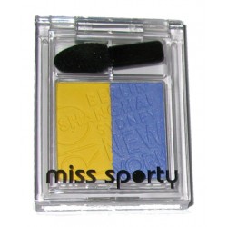 Miss Sporty by Coty Studio Colour Duo Eye Shadow ~ 224 Sparkle Touch ~ Bright Yellow / Mid Violet Lilac Purple 