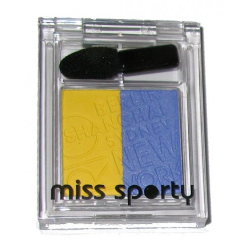 Miss Sporty by Coty Studio Colour Duo Eye Shadow ~ 224 Sparkle Touch ~ Bright Yellow / Mid Violet Lilac Purple 