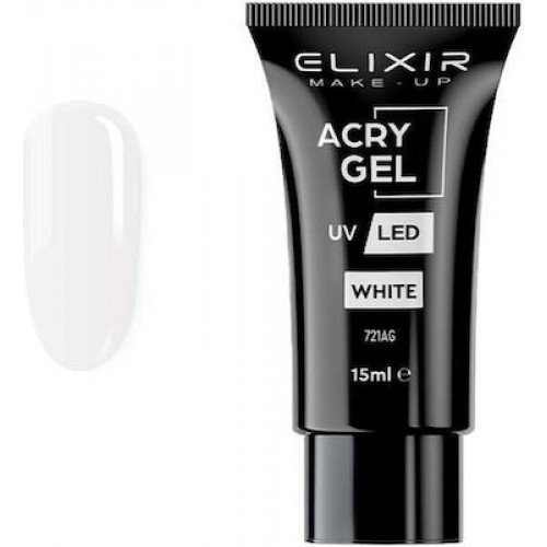 Elixir Make Up Acrygel 721AG Νυχιών Λευκό 15ml