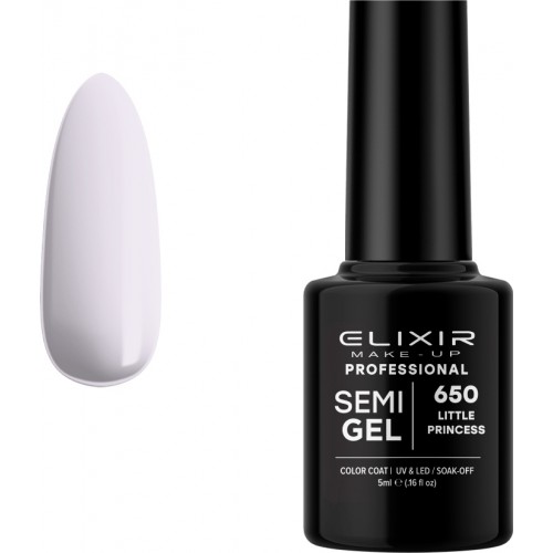 Elixir Make-Up Semi Gel Ημιμόνιμο Βερνίκι Νυχιών 650 Little Princess 5ml