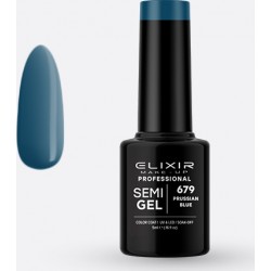 Elixir Make - Up Ημιμόνιμο Βερνίκι Νυχιών Semi Gel 679 Prusian Blue 5ml