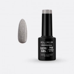 Elixir Make - Up Ημιμόνιμο Βερνίκι Νυχιών Semi Gel 702 Ethereal Glitter 5ml