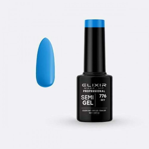 Elixir Make-Up Semi Gel Ημιμόνιμο Βερνίκι Νυχιών 776 Sky 5ml