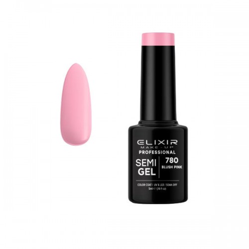 Elixir Make-Up Semi Gel Ημιμόνιμο Βερνίκι Νυχιών 780 Blush Pink 5ml