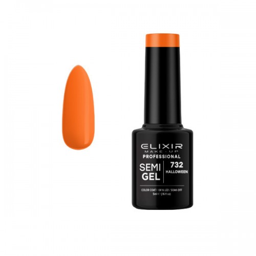 Elixir Make-Up Ημιμόνιμο Βερνίκι Νυχιών Semi Gel 732 Halloween 5ml