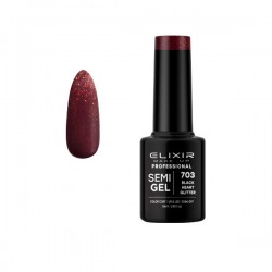 Elixir Make - Up Ημιμόνιμο Βερνίκι Νυχιών Semi Gel 703 Black Heart 5ml