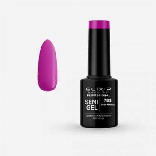 Elixir Make-Up Semi Gel Ημιμόνιμο Βερνίκι Νυχιών 783 Deep Mauve 5ml