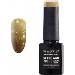 Elixir Ημιμόνιμο Βερνίκι Νυχιών Semi Gel 640 Luxury Gold 5ml