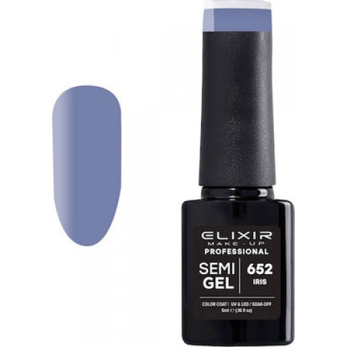 Elixir Ημιμόνιμο Βερνίκι Νυχιών Semi Gel 652 Iris 5ml