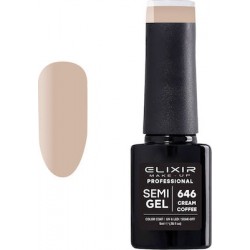 Elixir Ημιμόνιμο Βερνίκι Νυχιών Semi Gel 646 Cream Coffee 5ml