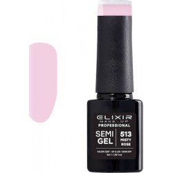 Elixir Ημιμόνιμο Βερνίκι Νυχιών Semi Gel 513 Misty Rose 5ml