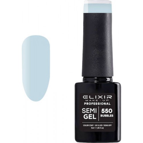 Elixir Ημιμόνιμο Βερνίκι Νυχιών Semi Gel 550 Bubbles 5ml