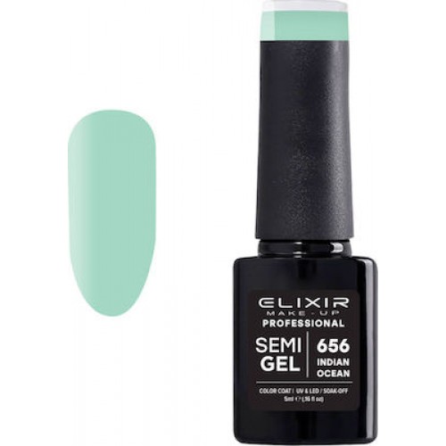 Elixir Ημιμόνιμο Βερνίκι Νυχιών Semi Gel 656 Indian Ocean 5ml