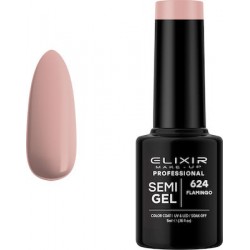 Elixir Ημιμόνιμο Βερνίκι Νυχιών Semi Gel 624 Flamingo 5ml