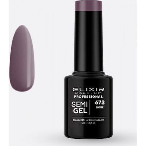 Elixir Make - Up Ημιμόνιμο Βερνίκι Νυχιών Semi Gel 673 Dove 5ml