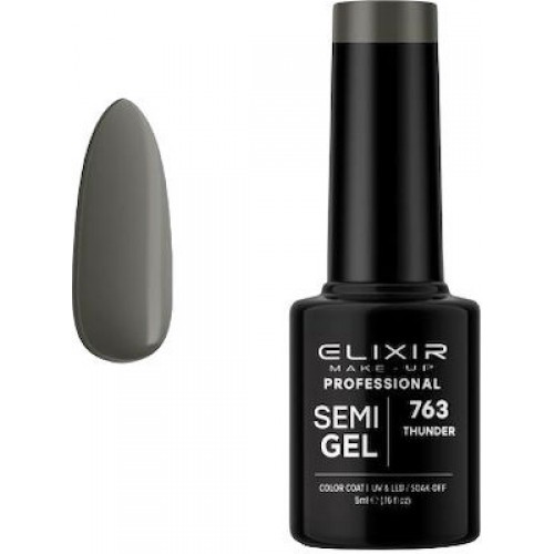 Elixir Make - Up Ημιμόνιμο Βερνίκι Νυχιών Semi Gel 763 Thunder 5ml