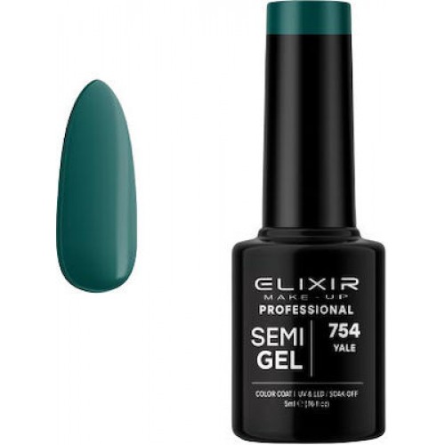 Elixir Make Up Ημιμόνιμο Βερνίκι Νυχιών Semi Gel 754 ( Yale ) 5ml