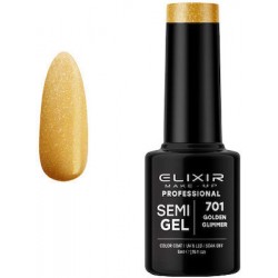 Elixir Make - Up Ημιμόνιμο Βερνίκι Νυχιών Semi Gel 701 Golden Glimmer 5ml