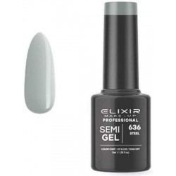 Elixir Make-Up Semi Gel Ημιμόνιμο Βερνίκι Νυχιών 636 Steel 5ml
