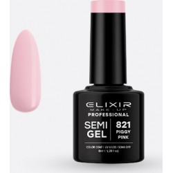 Elixir Semi Gel (Ημιμόνιμο βερνίκι) - 821 (Piggy PInk) 8ml