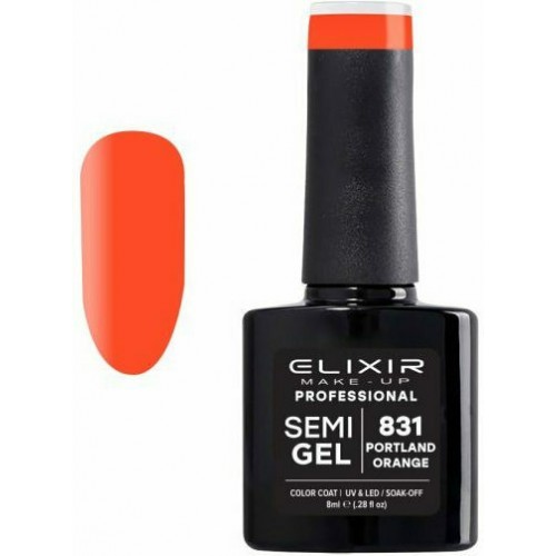 Elixir Semi Gel (Ημιμόνιμο βερνίκι) - 831 (Portland Orange) 8ml