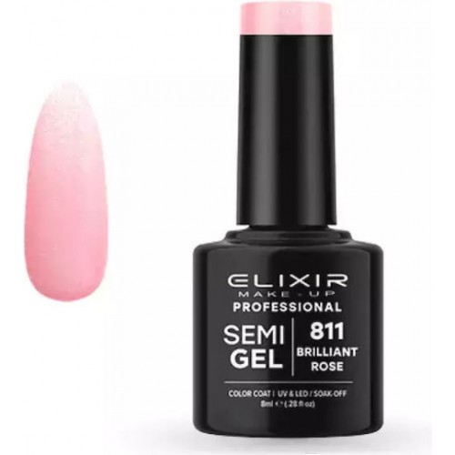 Elixir Semi Gel (Ημιμόνιμο βερνίκι) - 811 (Brilliant Rose) 8ml 