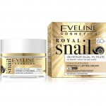 Eveline Cosmetics  Royal Snail  60+ Κρέμα Προσώπου για Αντιγήρανση με Υαλουρονικό Οξύ & Έκκριμα Σαλιγκαριού 50ml