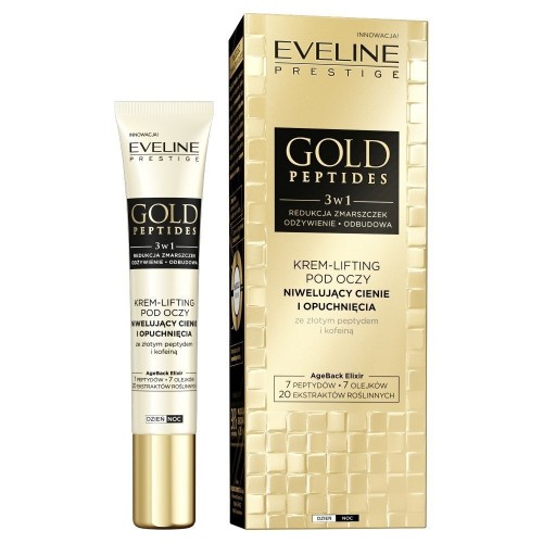 Eveline Cosmetics  Gold Peptides 3in1 Wrinkle Reduction, Nourishment , Restoration Eye Cream-Lifting 20ml