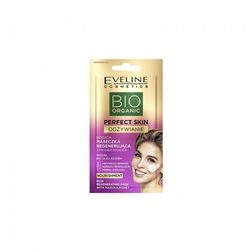 EVELINE BIO Organic Perfect Skin Aναζωογονητική Mάσκα Προσώπου Manuka Honey 8ml