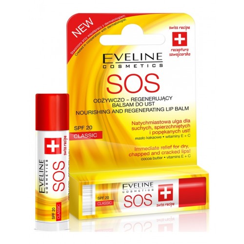 Eveline Cosmetics SOS ARGAN OIL  CLASSIC Θρεπτικό και αναζωογονητικό βάλσαμο για τα χείλη CLASSIC 4,2gr