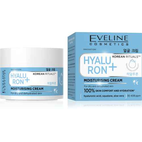 Eveline Cosmetics Hyaluron + Moisturising Face Cream + Korean Rituals 50ml