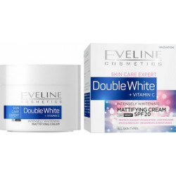 Eveline Double White Κρέμα Προσώπου με SPF20 για Ενυδάτωση & Λεύκανση με Βιταμίνη C 50ml