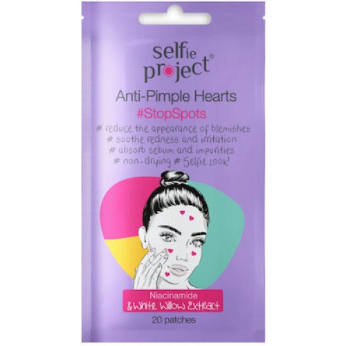 Fabco Cosmetics Selfie Project Anti-Pimple Patches για την Ακμή σε Σχήμα Καρδιάς, 20τμχ