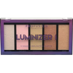 Profusion Cosmetics Luminizer I 5 Shade Highlighter Palette 20gr
