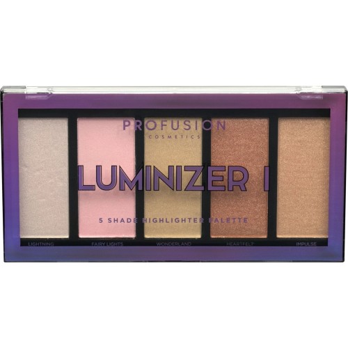 Profusion Cosmetics Luminizer I 5 Shade Highlighter Palette 20gr
