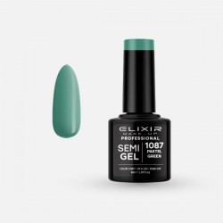 Elixir Ημιμόνιμο Βερνίκι Νυχιών Semi Gel 1087 Pastel Green 8ml