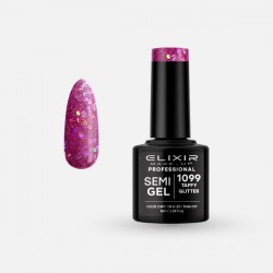 Elixir Ημιμόνιμο Βερνίκι Νυχιών Semi Gel 1099 Taffy Glitter 8ml