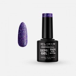 Elixir Ημιμόνιμο Βερνίκι Νυχιών Semi Gel 1101 Vivid Glitter 8ml