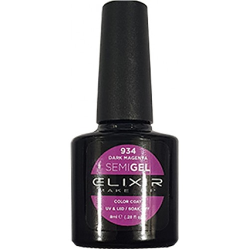 Elixir Semi Gel (Ημιμόνιμο βερνίκι) - 934 (Dark Magenta) 8ml