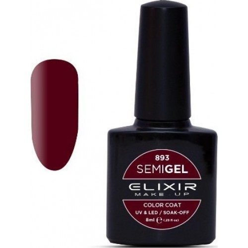 Elixir Semi Gel (Ημιμόνιμο βερνίκι) - 893 (Antique Ruby) 8ml