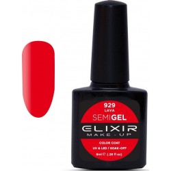 Elixir Semi Gel (Ημιμόνιμο βερνίκι) 929 (Lava) 8ml 