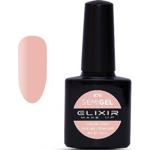 Elixir Semi Gel (Ημιμόνιμο βερνίκι) - 876 (Pale Pink) 8ml 