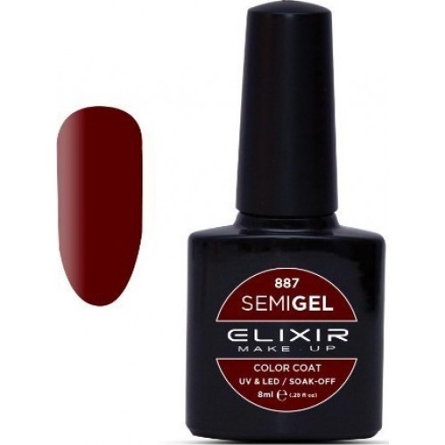 Elixir Semi Gel (Ημιμόνιμο βερνίκι) - 887 (Tyrian Purple) 8ml 