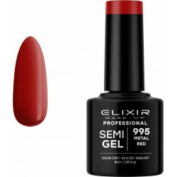 Elixir Semi Gel (Ημιμόνιμο βερνίκι) - 995 (Metal Red) 8ml