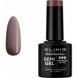 Elixir Semi Gel (Ημιμόνιμο βερνίκι) - 999 (Darkorchid Glitter) 8ml