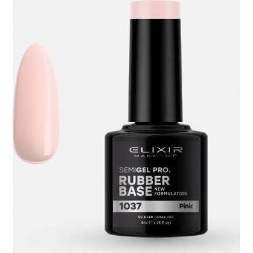 	Elixir Base Coat Rubber Semigel Pro 1037 Pink 8ml