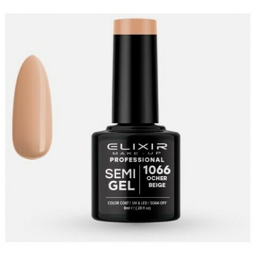 Elixir Ημιμόνιμο Βερνίκι Νυχιών Semi Gel Ocher Beige 1066 8ml